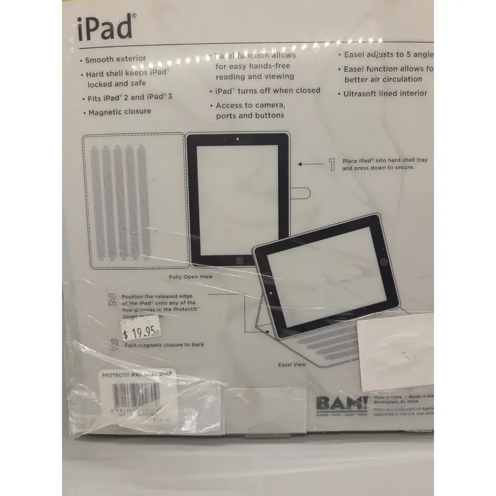 Protect It Universal IPad Gray Tablet Cover Fits IPad 2 & 3